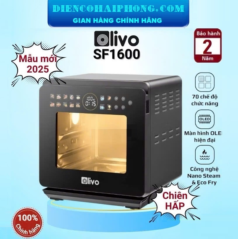 Nồi Chiên Hấp Đa Năng OLIVO SF1600 , Dung tích 16L