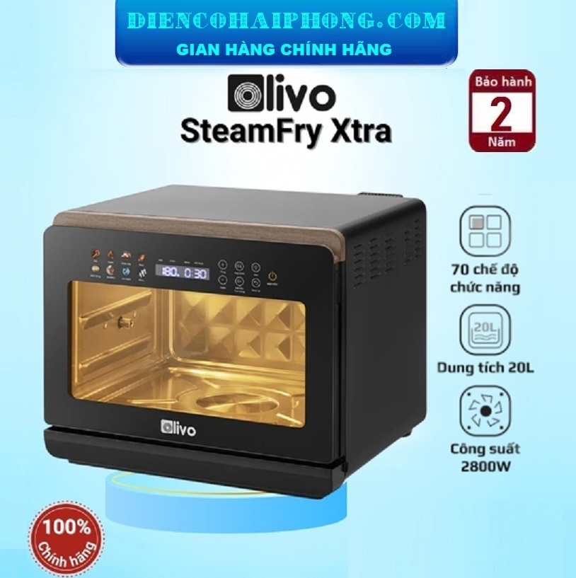Nồi Chiên Hấp Đa Năng OLIVO SF20 PRO - Dung tích vượt trội 20L