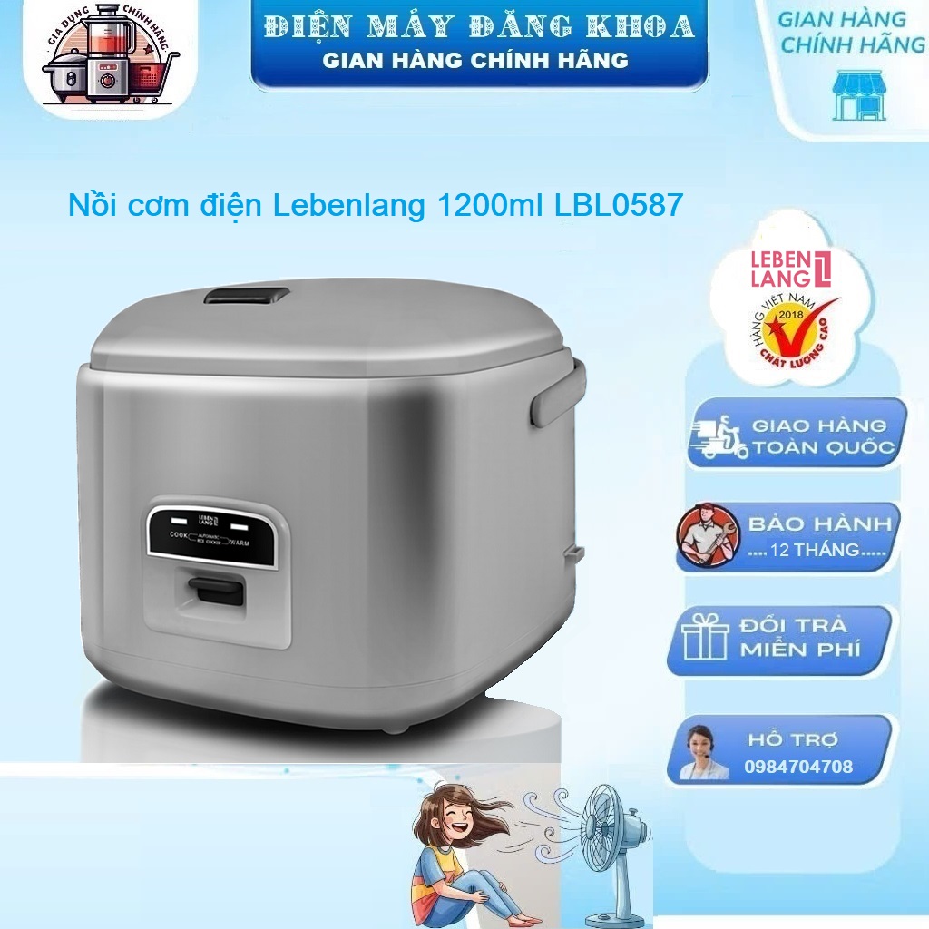 Nồi cơm điện Lebenlang 1.2l LBL0587