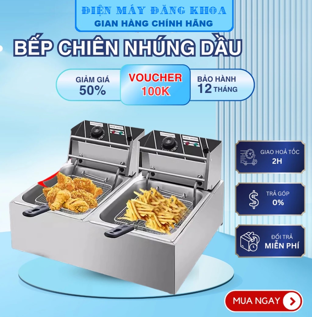 Bếp chiên nhúng đôi Sunny SN-02