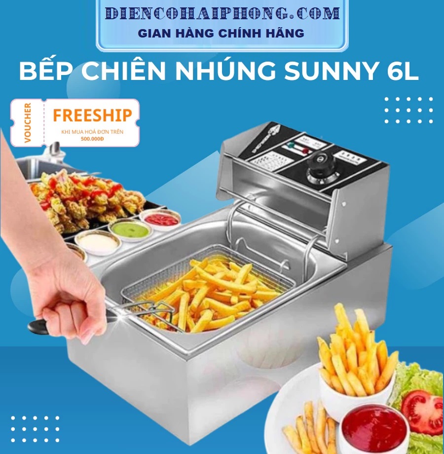 Bếp chiên ngập dầu Sunny Dung tích 6L