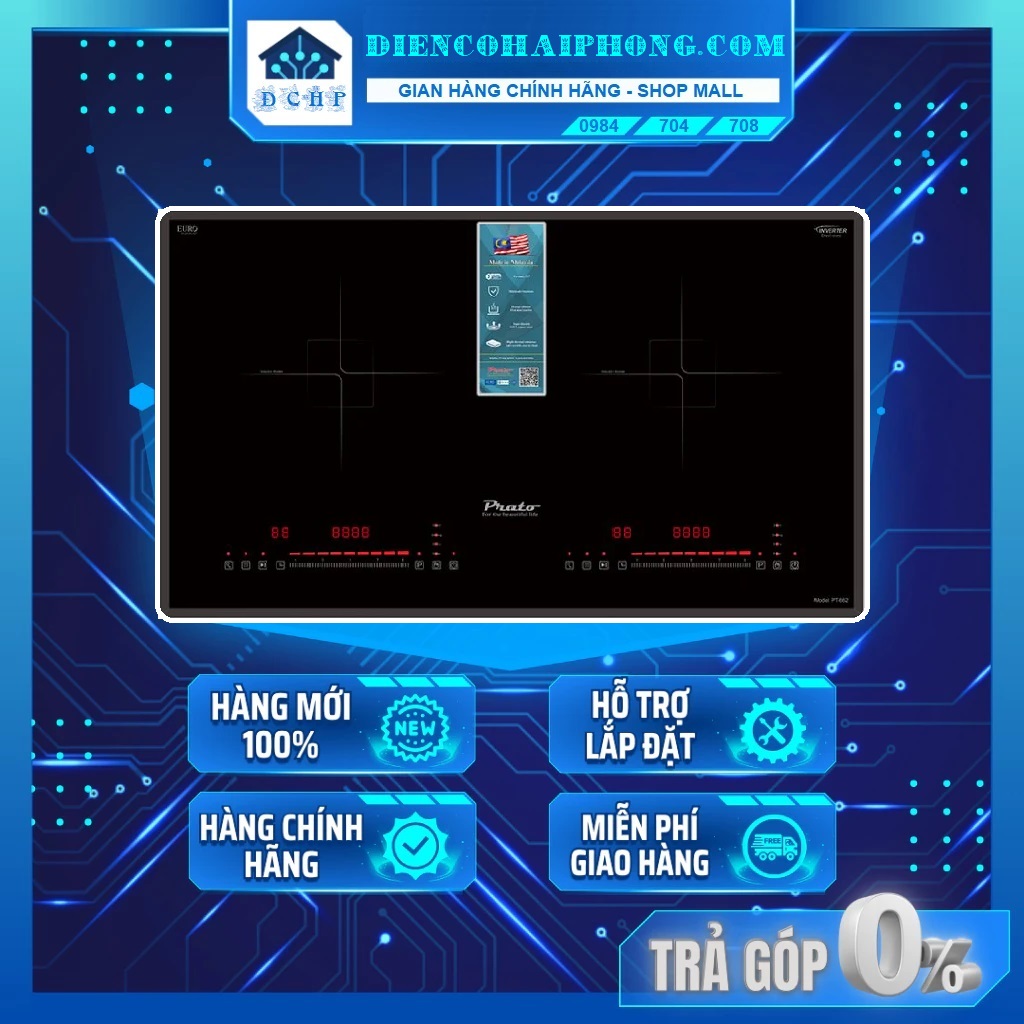 Bếp từ Prato PT-662 ( TẶNG BỘ NỒI HOẶC NỒI CHIÊN )