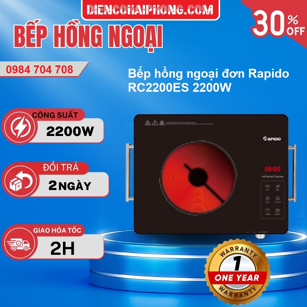 Bếp hồng ngoại đơn Rapido RC2200ES