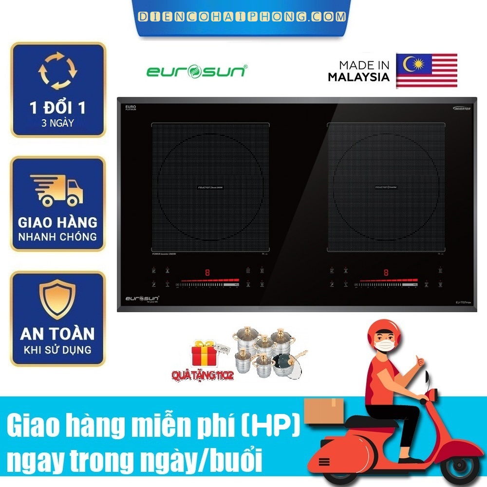 Bếp từ đôi Eurosun EU-T727Max