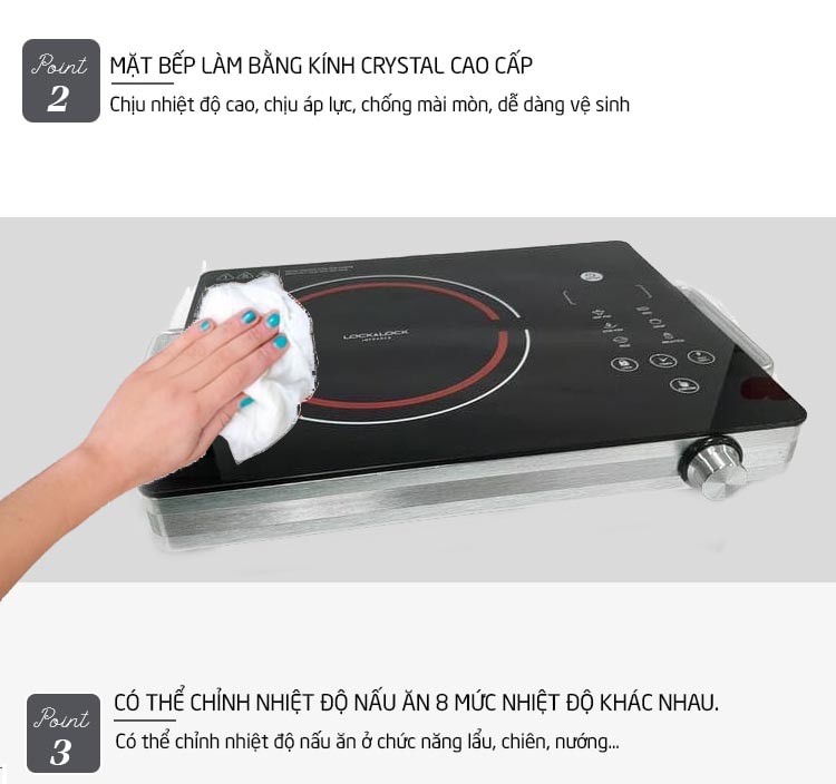 Bếp hồng ngoại Lock&Lock EJI341 công suất 2000W