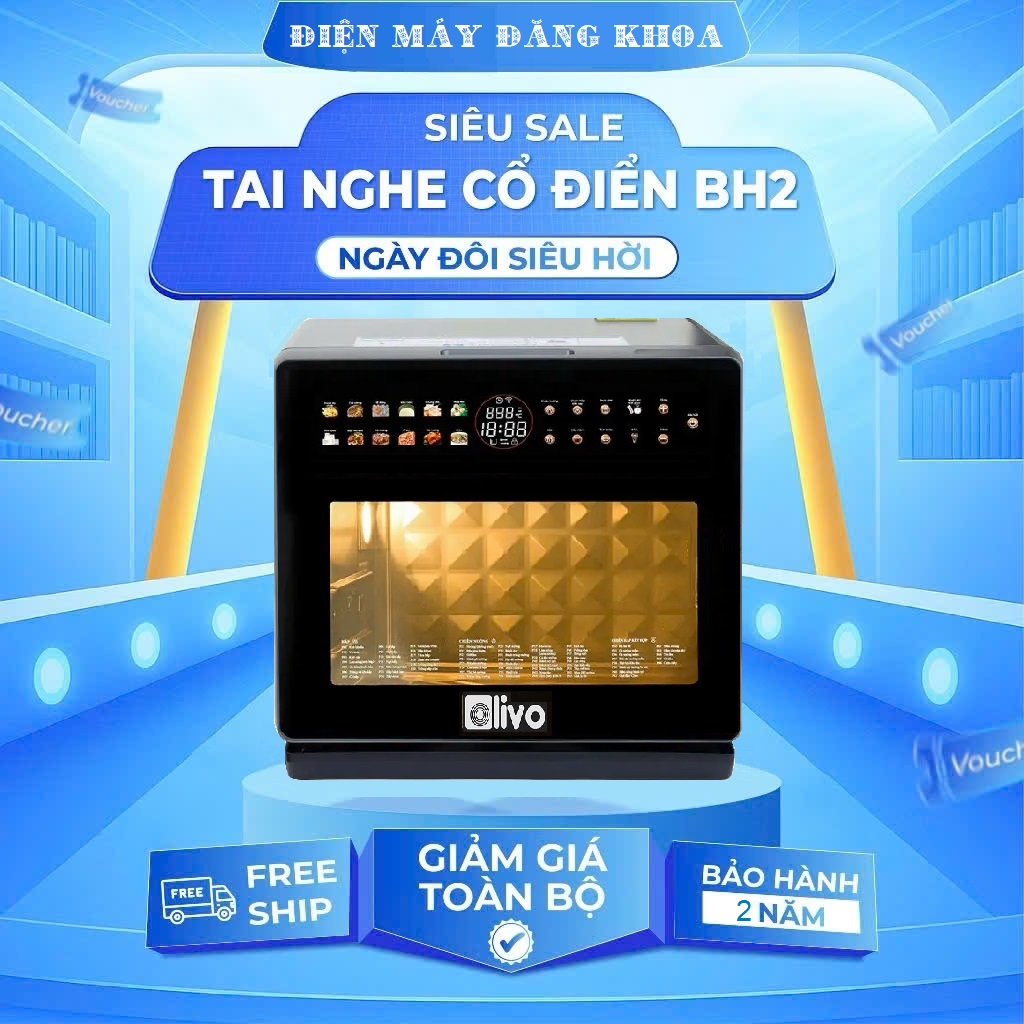 Nồi chiên hơi nước Olivo SF1600 tặng găng tay 16L