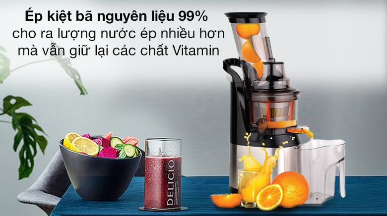 Ép kiệt bã nguyên liệu - Máy ép chậm Kalite KL-565 Ép kiệt bã nguyên liệu - Máy ép chậm Kalite KL-565