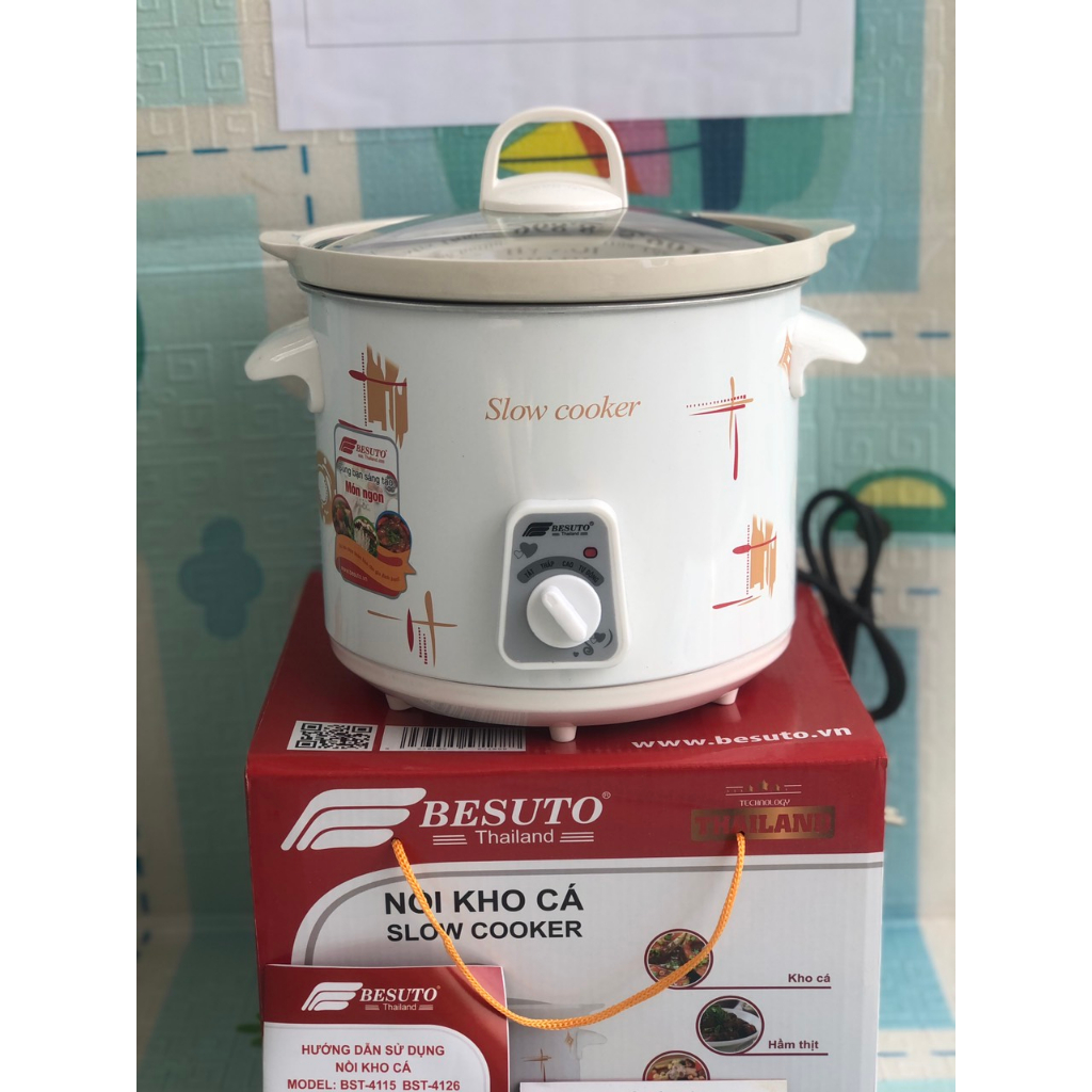 Nồi Nấu Chậm Nồi Kho Cá Besuto Thái Lan Lòng nồi dạng Sứ Dung tích 2.5L GIÁ  SIÊU RẺ Nấu ngon an toàn Bảo hành 12 Tháng | Lazada Việt Nam