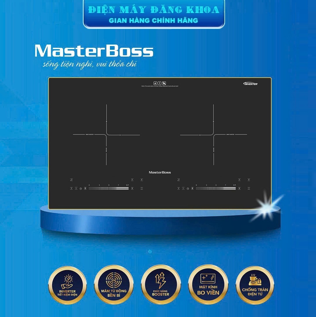 Bếp từ đôi MasterBoss MB-S600 công suất 4800W Booster Inverter