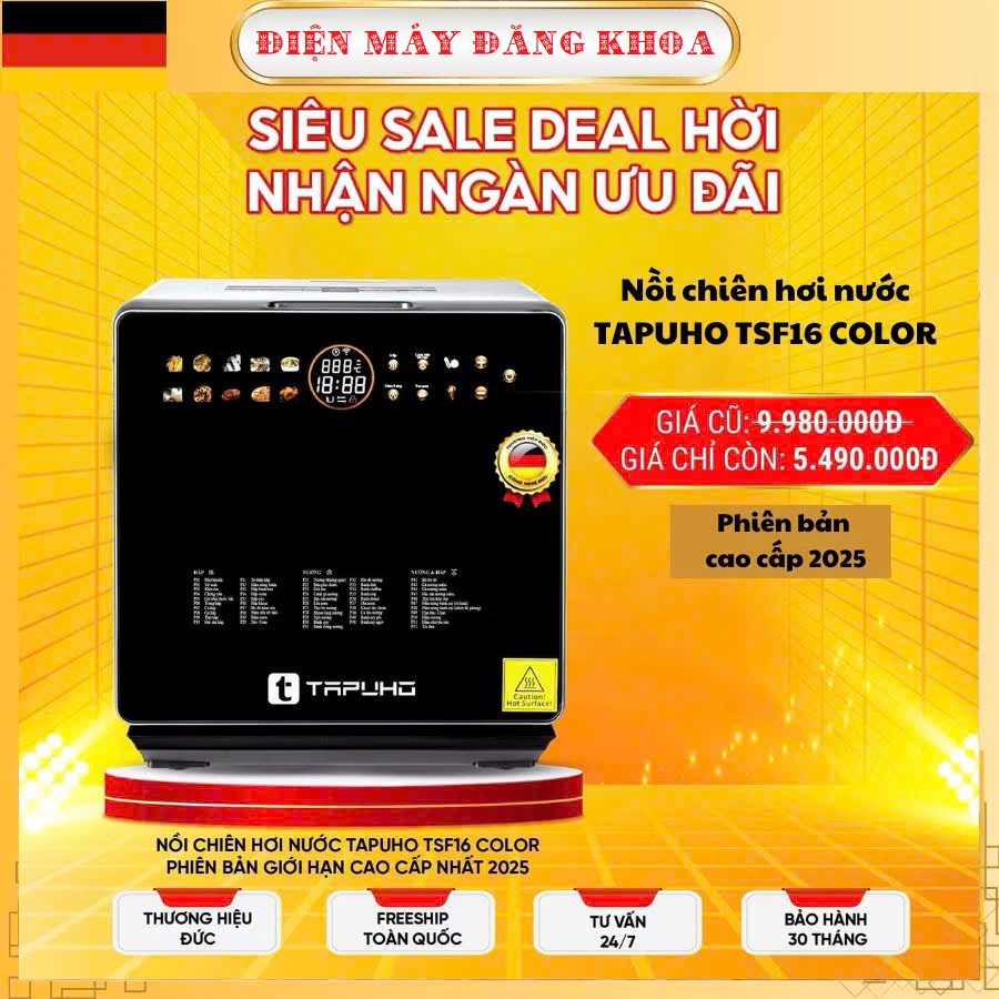 Nồi chiên hơi nước Tapuho TSF16 COLOR 16 lít