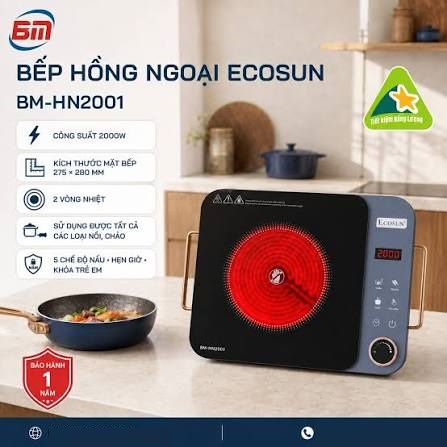 Bếp hồng ngoại Ecosun BM-HN2001