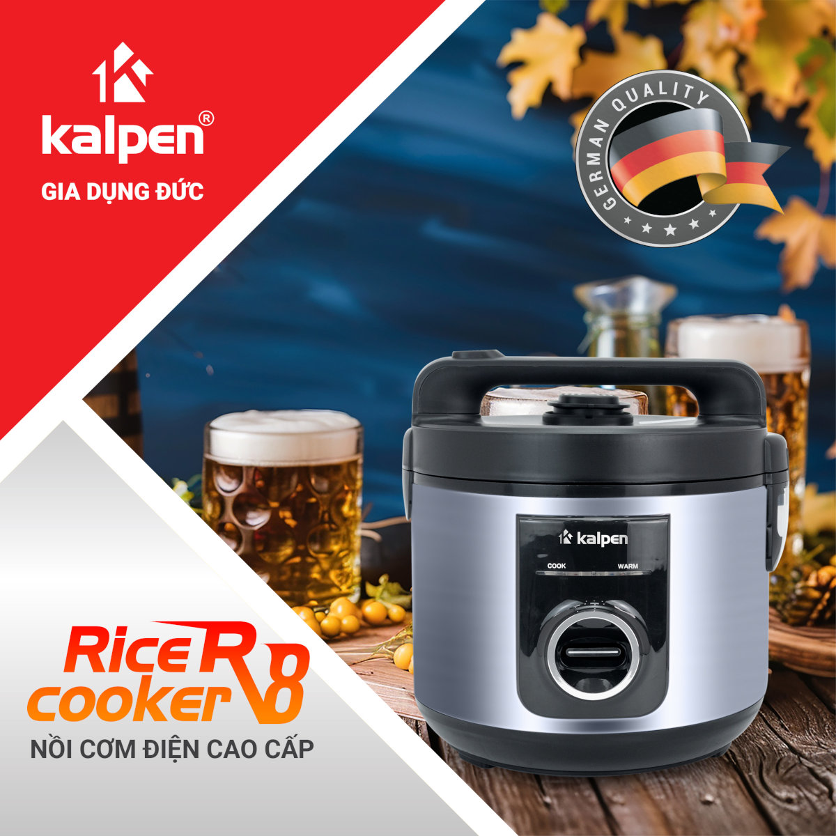 noi-com-dien-cao-cap-kalpen-r8-1-2l Nồi cơm điện cao cấp Kalpen R8 dung tích 1.2L chuẩn Đức