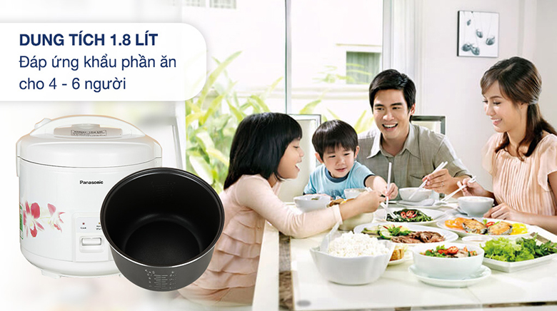 Nồi cơm nắp gài 1.8 lít Panasonic SR-MVN18FRAX - Dung tích Nồi cơm nắp gài 1.8 lít Panasonic SR-MVN18FRAX - Dung tích