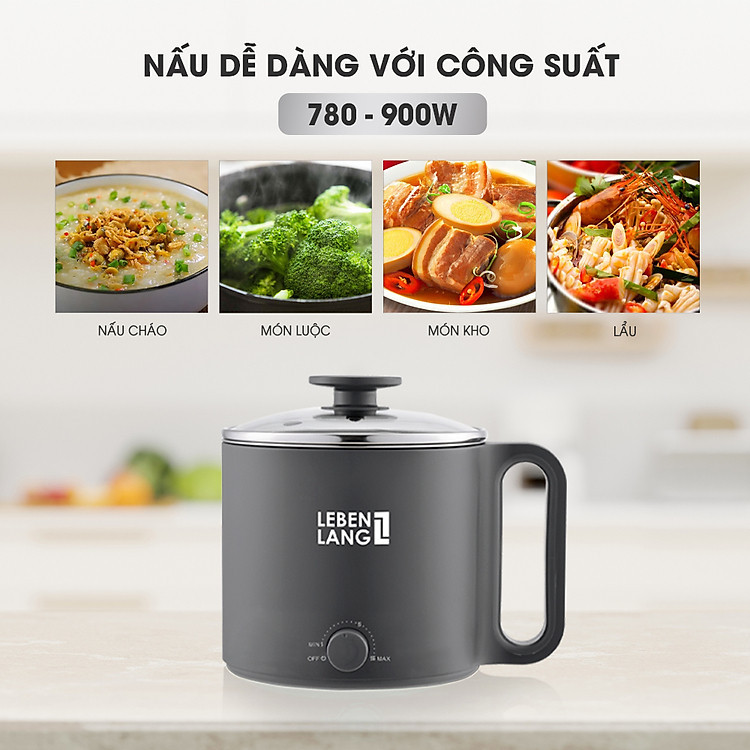 Nồi lẩu điện mini đa năng Lebenlang LBEC0808S