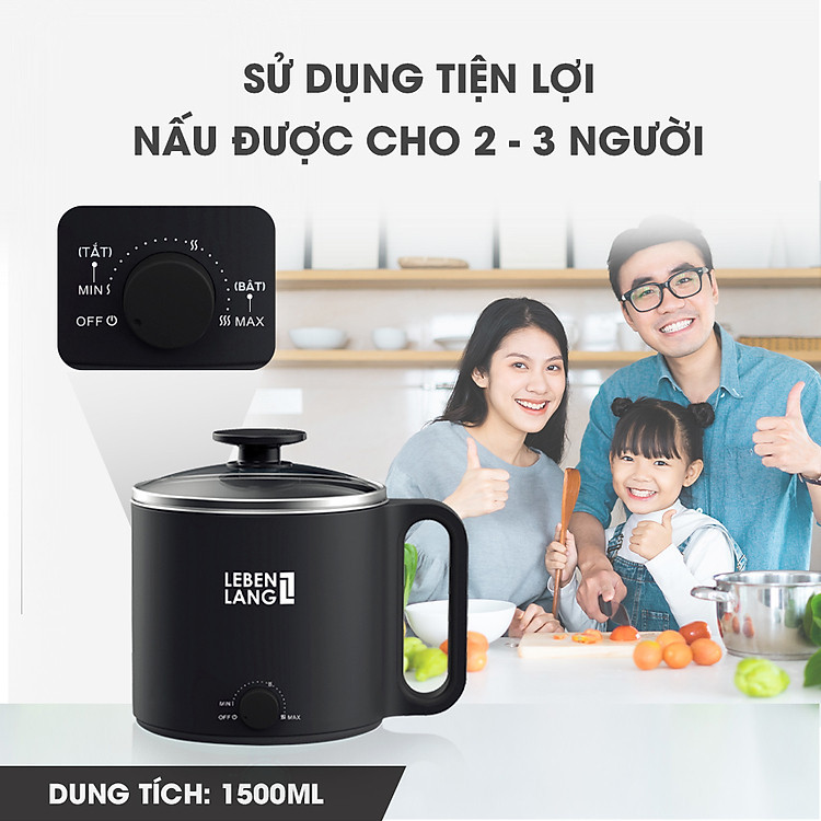 Nồi lẩu mini đa năng Lebenlang LBEC0808
