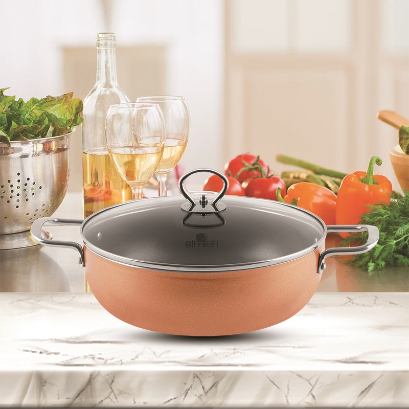 Nồi lẩu vân đá chống dính 26cm Elmich Smartcook SM-5552KMB