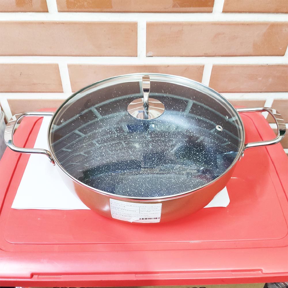 Nồi lẩu vân đá chống dính 26cm Elmich Smartcook SM-5552KMB