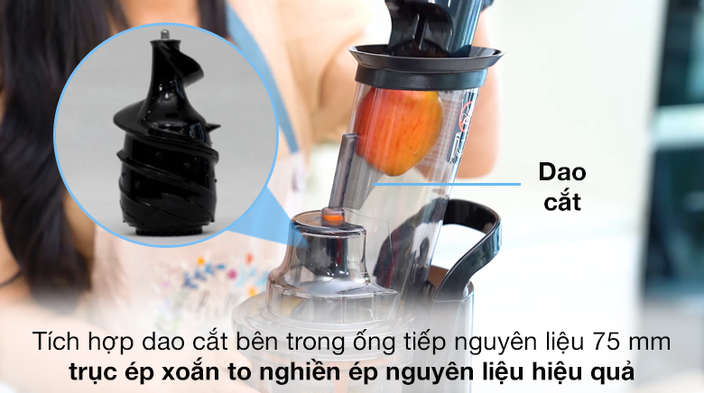 Ống tiếp nguyên liệu - Máy ép chậm Kalite KL-565 Ống tiếp nguyên liệu - Máy ép chậm Kalite KL-565