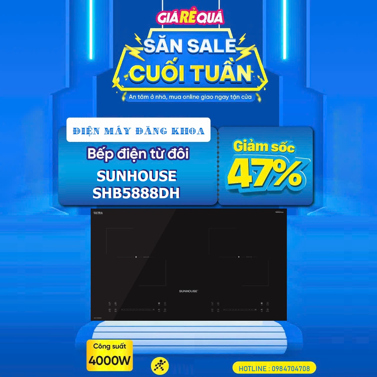 Bếp Từ Đôi SUNHOUSE SHB-5888DH
