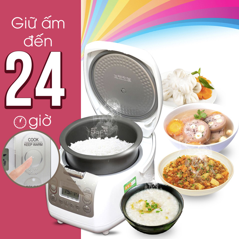 Giữ ấm tự động đến 24 tiếng Giữ ấm tự động đến 24 tiếng