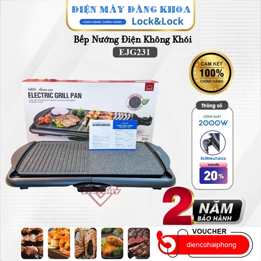 BẾP NƯỚNG ĐIỆN LOCK&LOCK EJG231