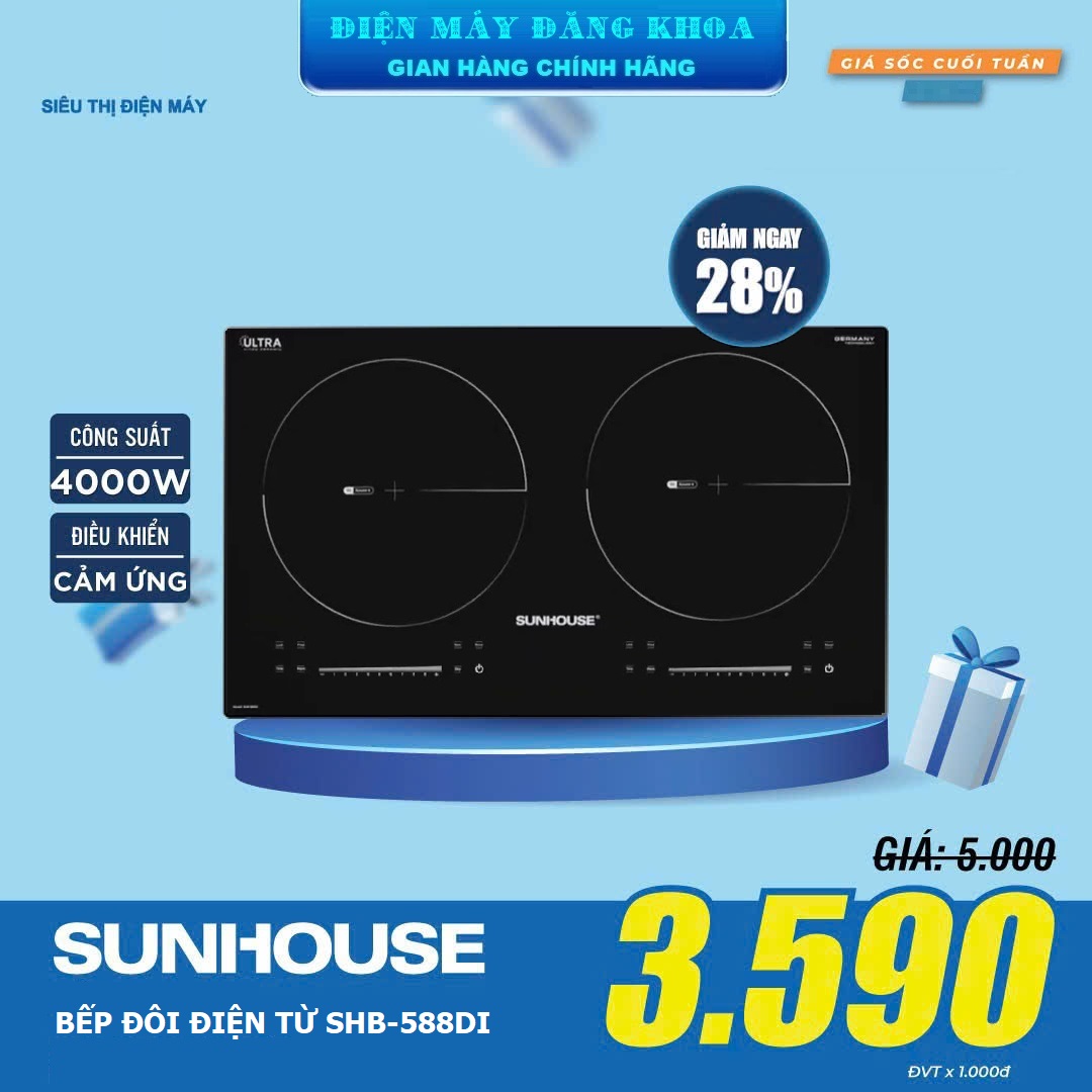 Bếp Từ đôi SUNHOUSE SHB-588DI