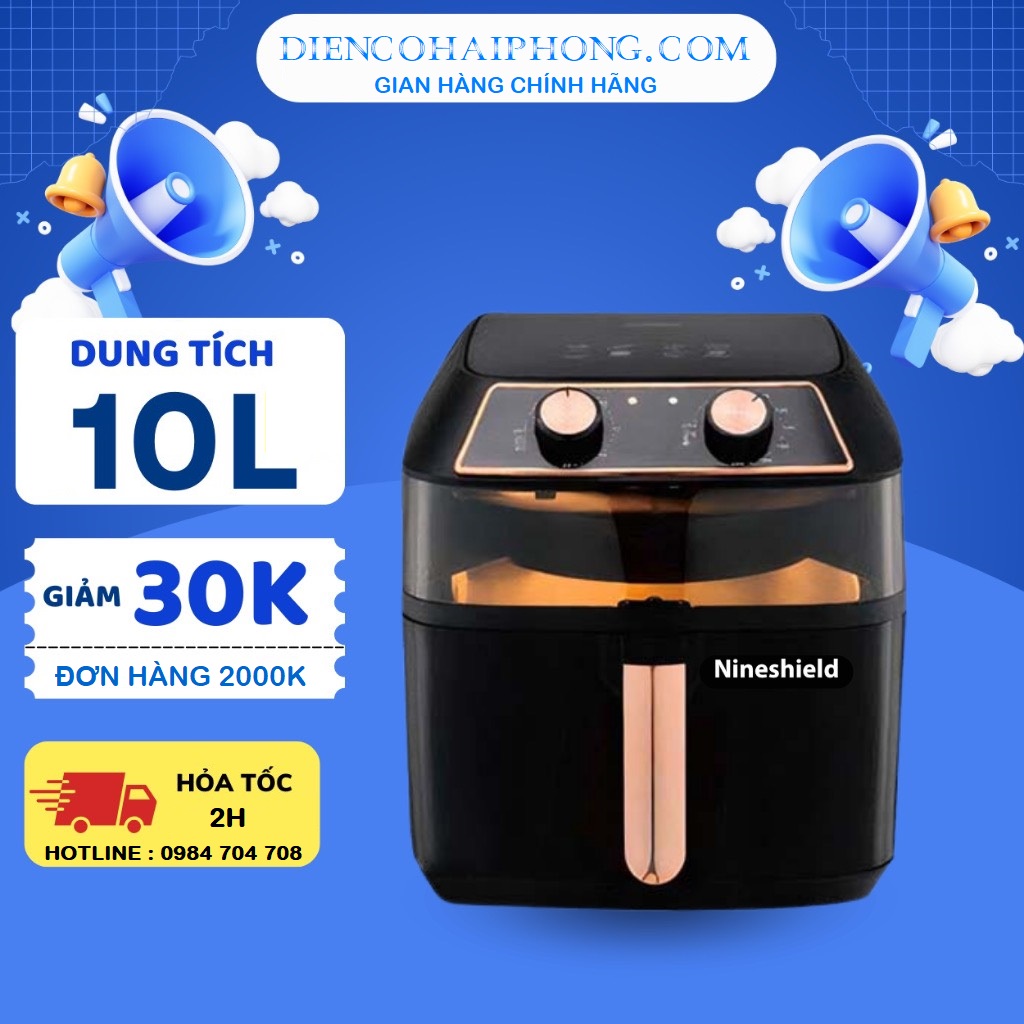 Nồi chiên không dầu 10.5L Nine Shield KB-8002M