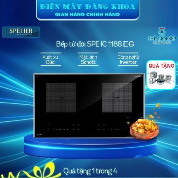 Bếp từ Spelier SPE IC 1188 EG ( tặng bộ nồi )