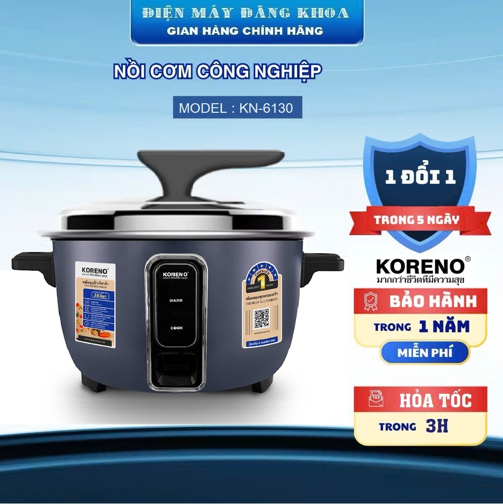 NỒI CƠM ĐIỆN CÔNG NGHIỆP KORENO MODEL KN-6130