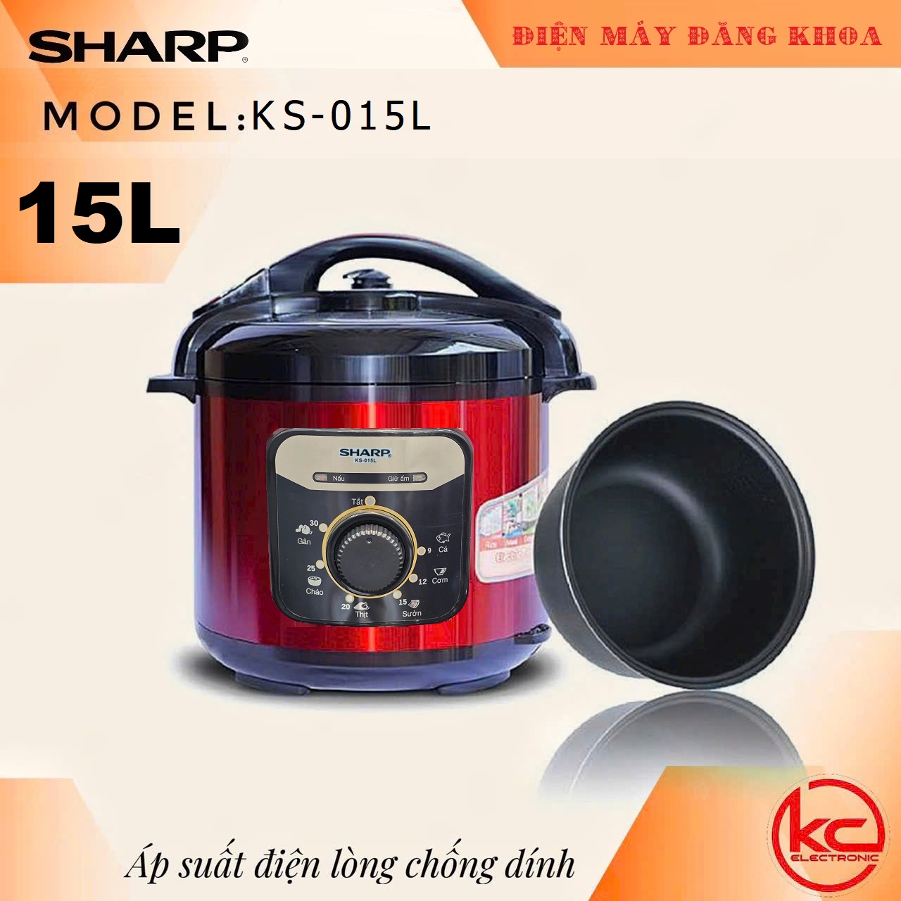 NỒI ÁP SUẤT ĐIỆN SHARP KS-015L 15L