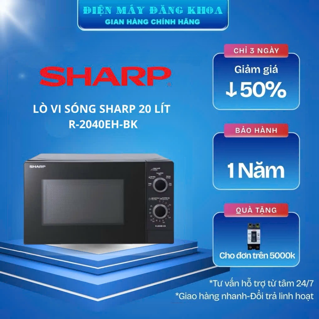 Lò Vi Sóng 20L Sharp R-2040EH-BK