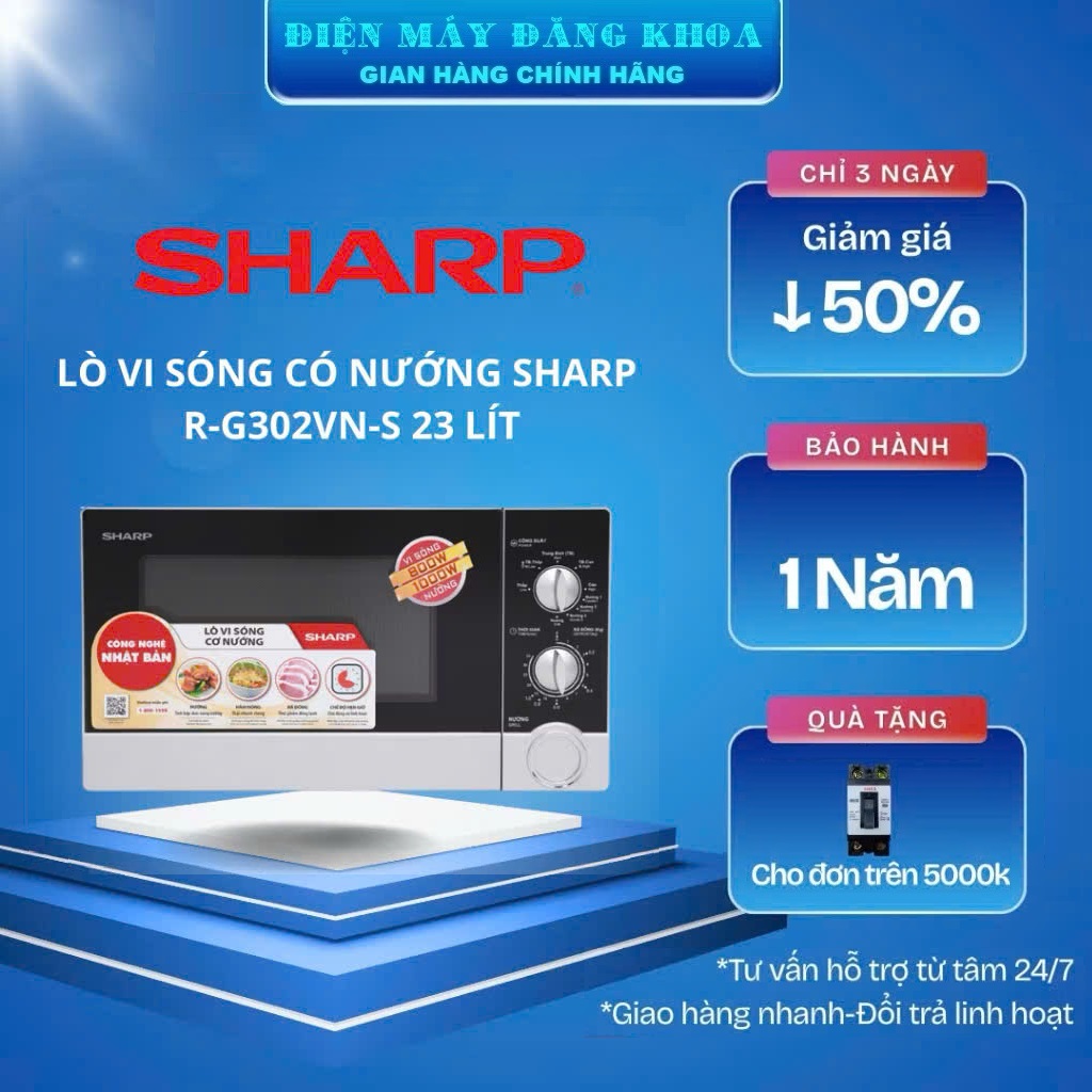 Lò vi sóng có nướng 23L Sharp R-G302VN-S