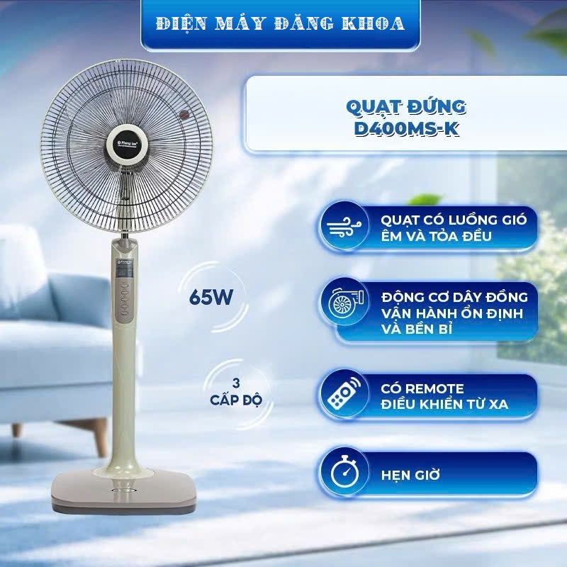 Quạt cây có khiển Phong Lan D400MS-K