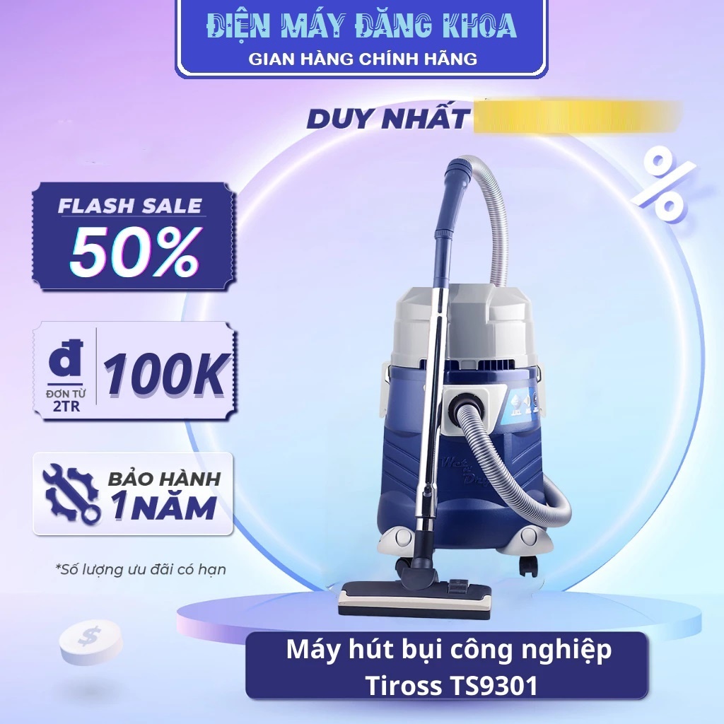 MÁY HÚT BỤI CÔNG NGHIỆP TIROSS TS9301 32L Malaysia