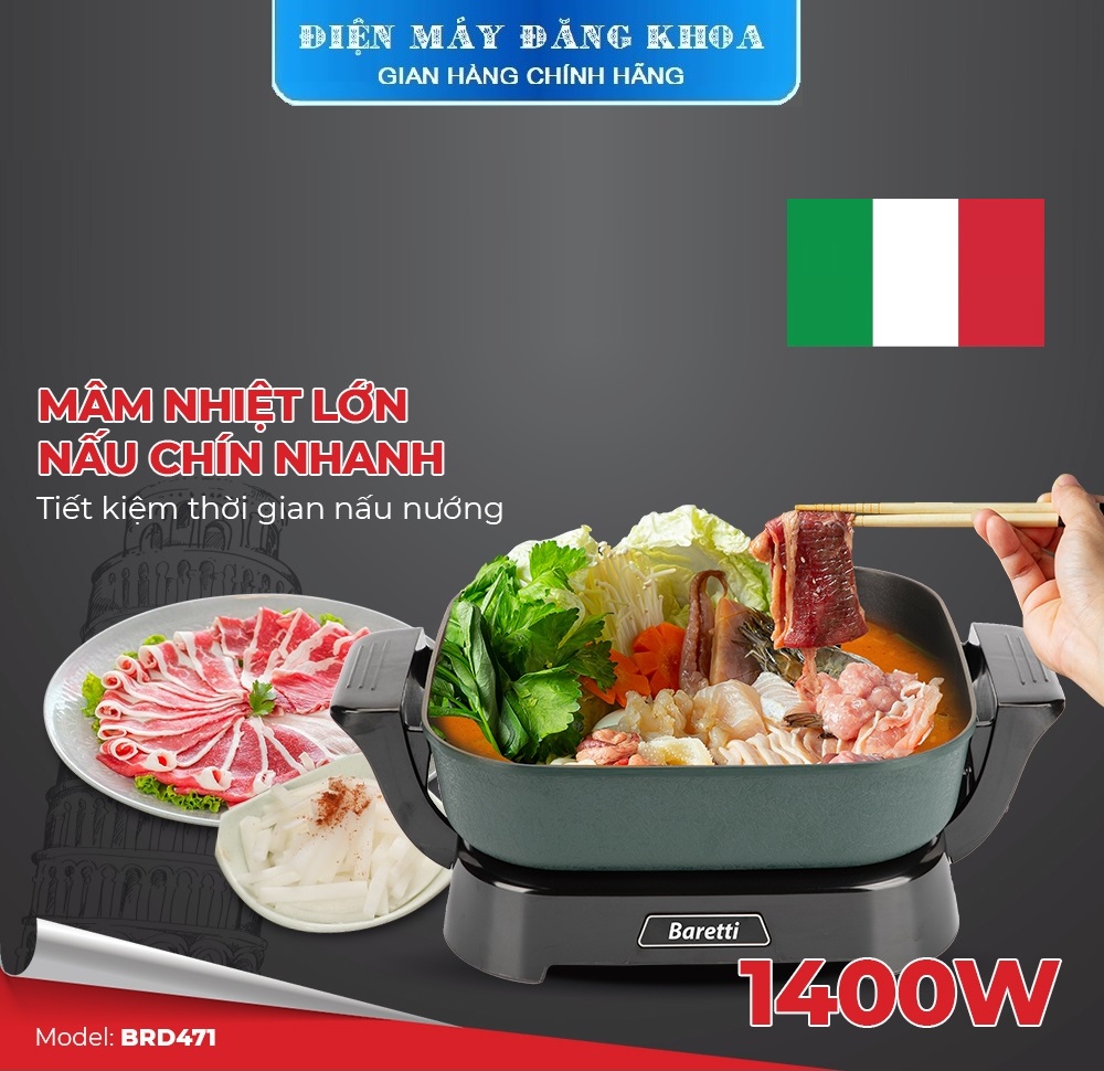 Nồi lẩu điện Baretti BRD471 5L