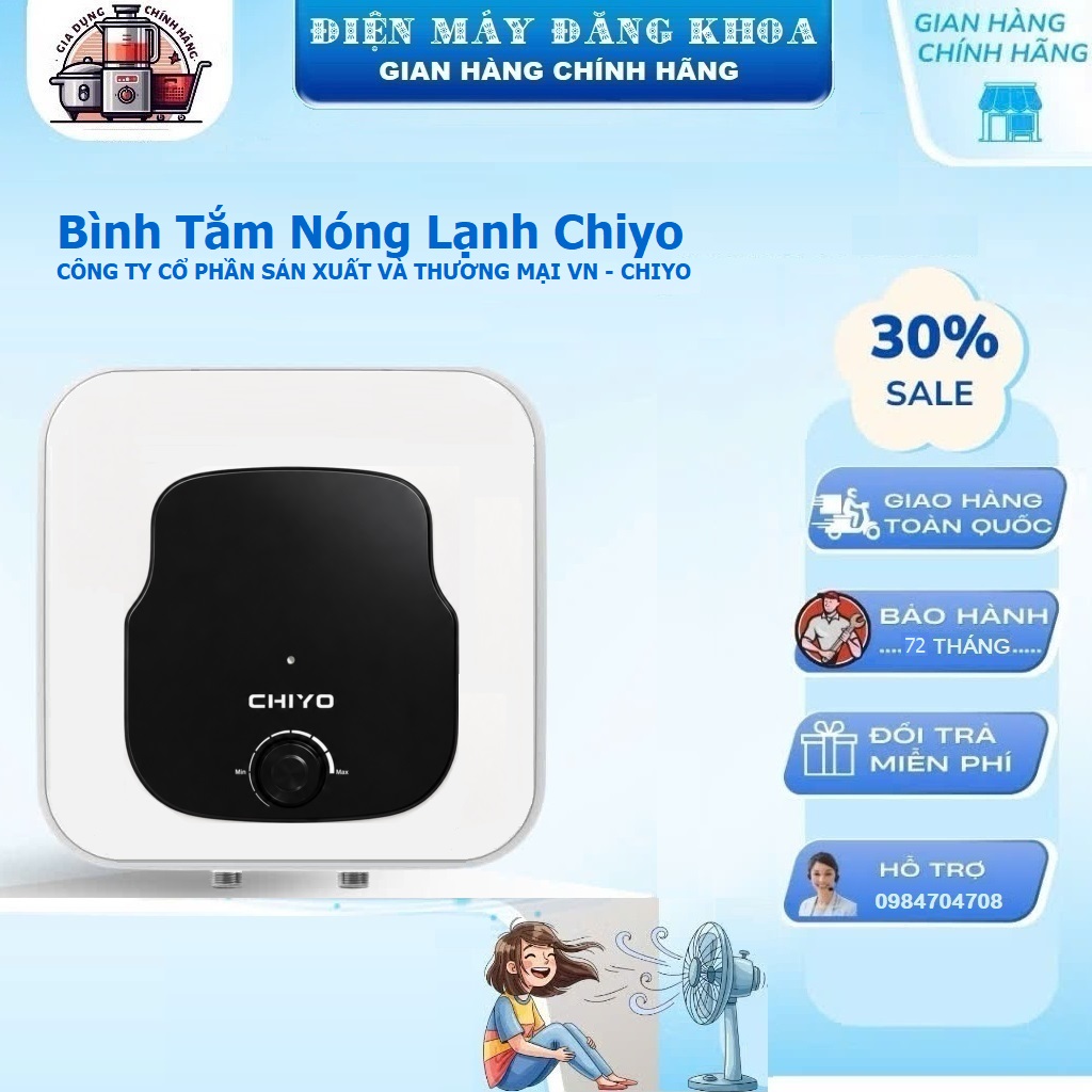 Bình Nóng Lạnh Chiyo BV30CY 30 LÍT