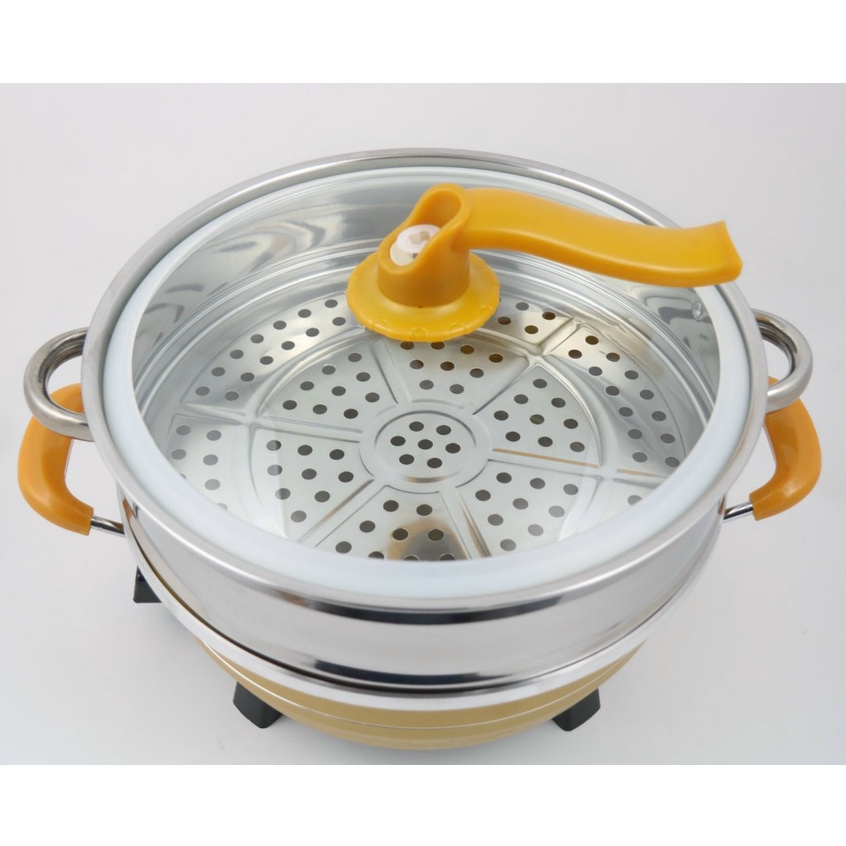 Chảo lẩu điện đa năng 2 Tầng MD-7913-Chảo điện,chống dính sào,rán,nấu canh,bộ nồi xửng hấp cao cấp | Shopee Việt Nam
