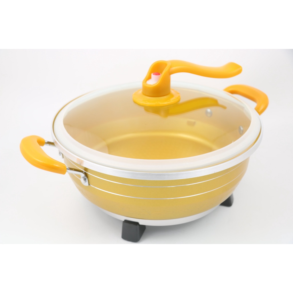 Nổi Lẩu Điện Đa Năng Đường Kính 32cm MEDIA Chảo điện chống dính nồi hấp 2 tầng dung tích 6L - 1300w MD-EP7913 | Lazada Việt Nam