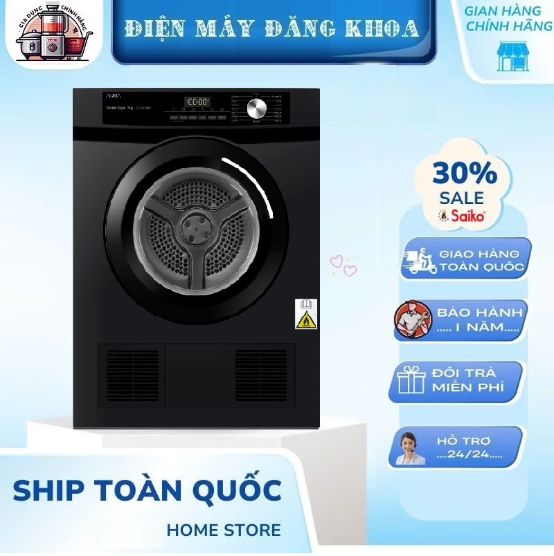 Máy giặt Aqua Inverter 8.5kg AQD-A852J.BK lồng ngang