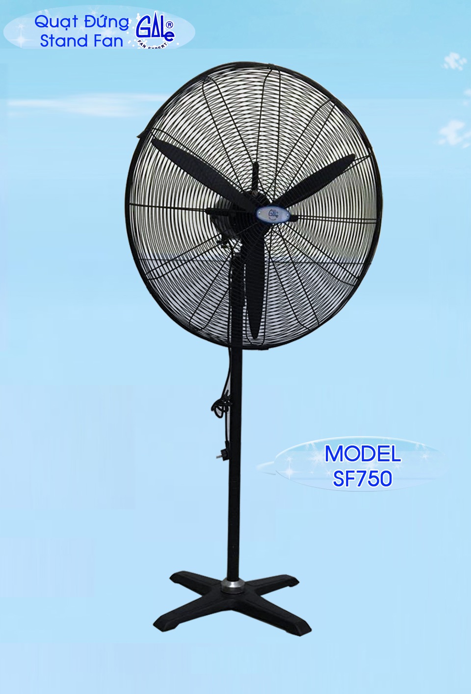 Quạt Cây Đứng Công Nghiệp Gale SF750-P Công suất 290W
