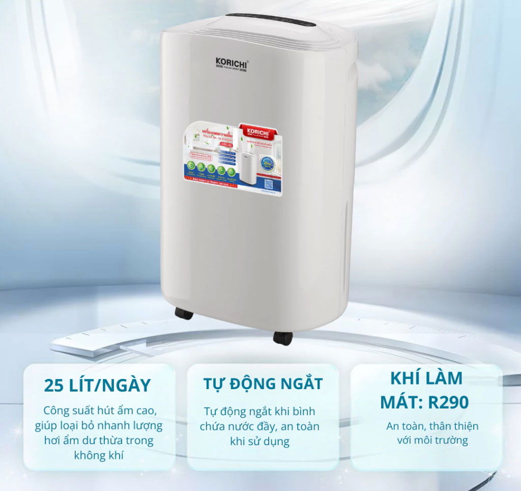 Tốc độ hút ẩm siêu nhanh 25 lít/ngày