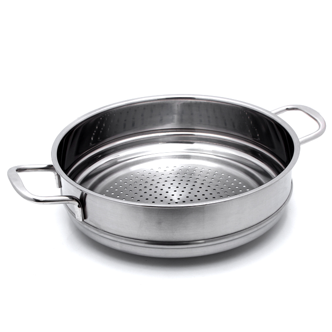 Bộ nồi xửng hấp Inox 3 đáy nắp kinh Fivestar 24cm