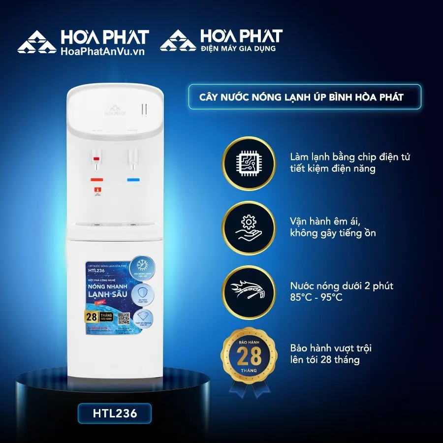Cây nước nóng lạnh úp bình HÒA PHÁT HTL236
