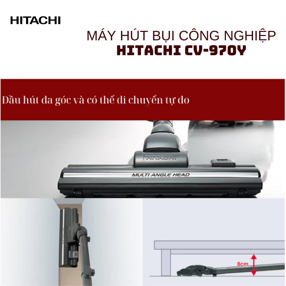 Máy hút bụi công nghiệp Hitachi CV-970Y 24CV TG xuất xứ Thái Lan