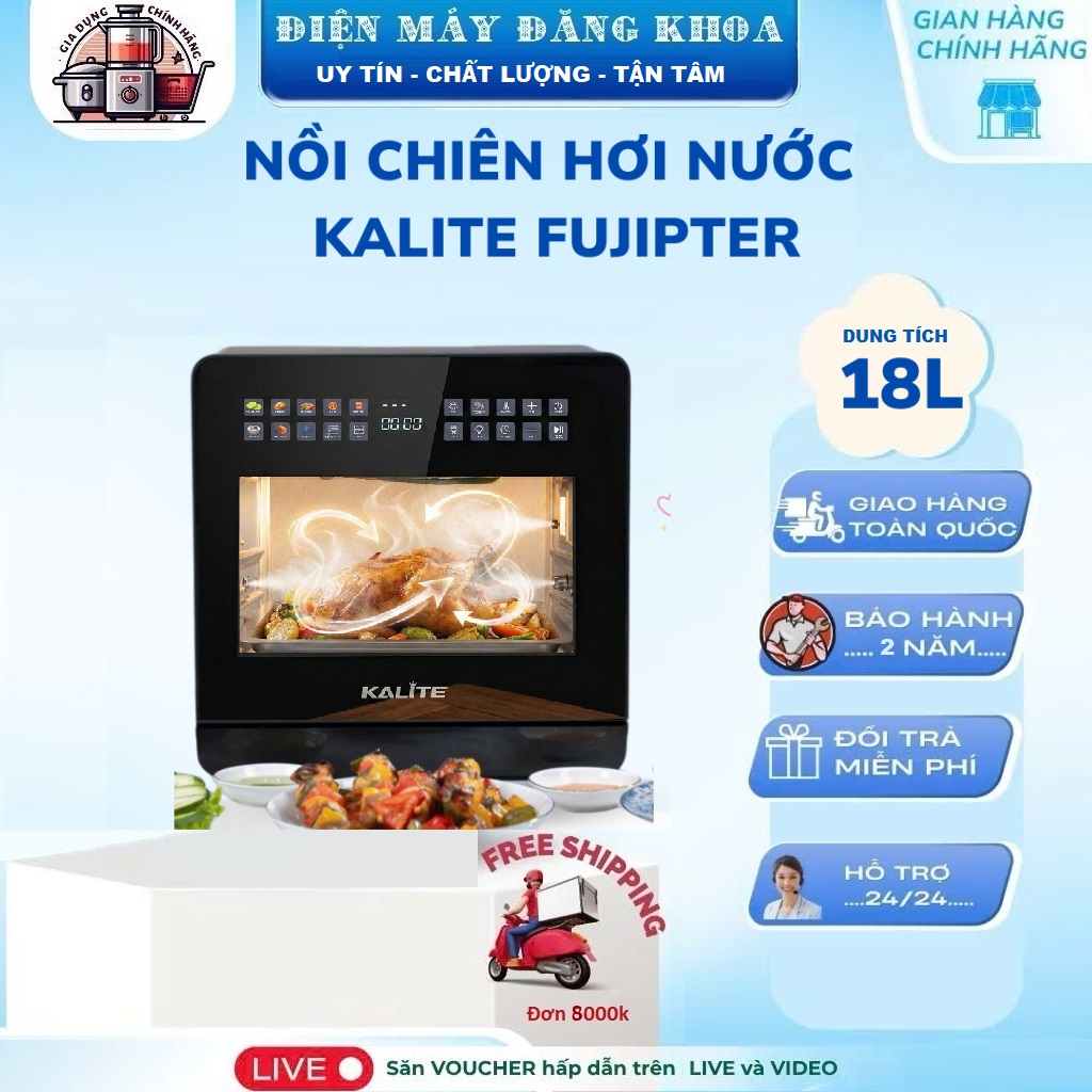 Nồi chiên hơi nước Kalite Jupiter Pro 18L