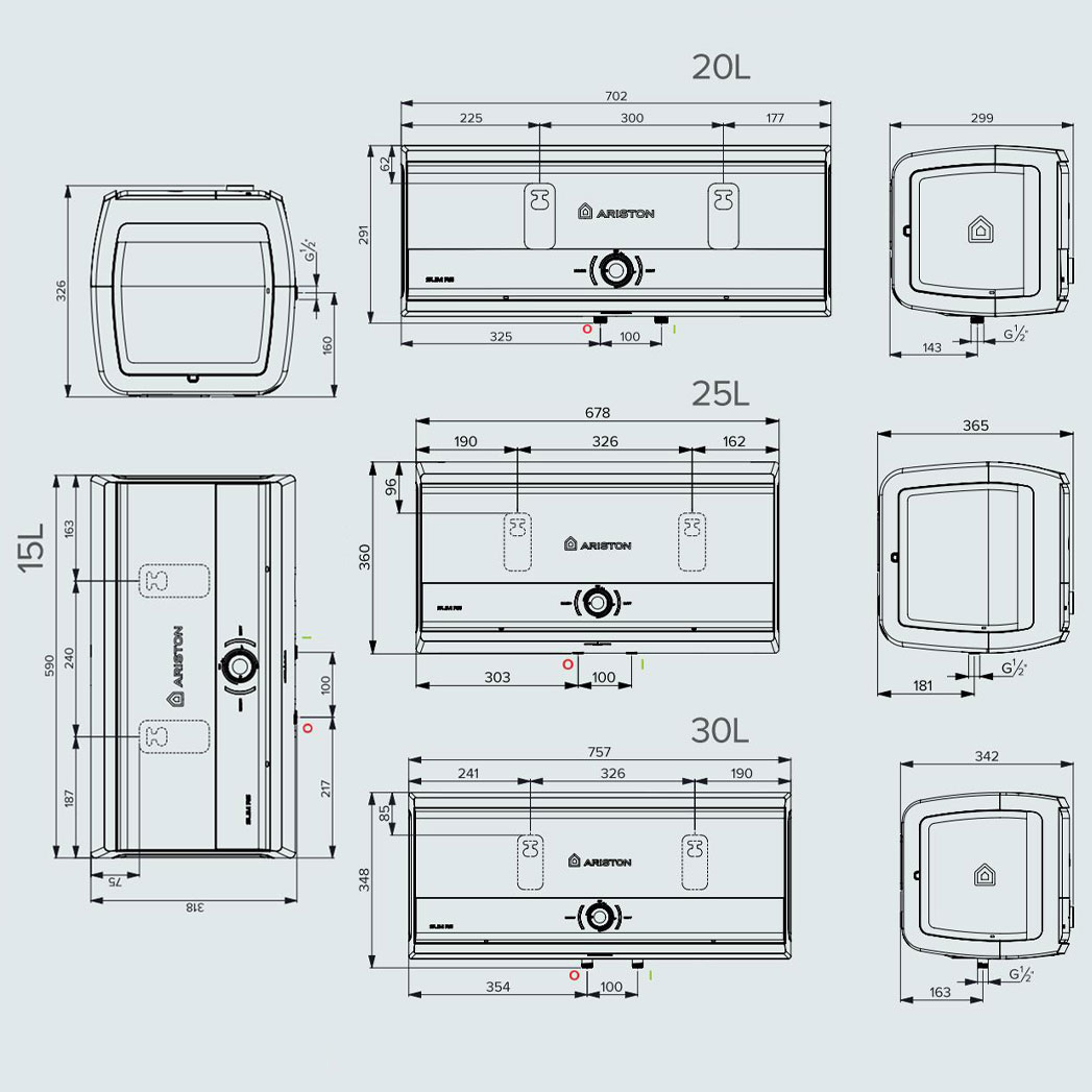 Bản-vẽ-kỹ-thuật-Bình-nóng-lạnh-ARISTON-SLIM3-15-20-25-30-RS-AG+-lít-(SL3)-ngang-gián-tiếp