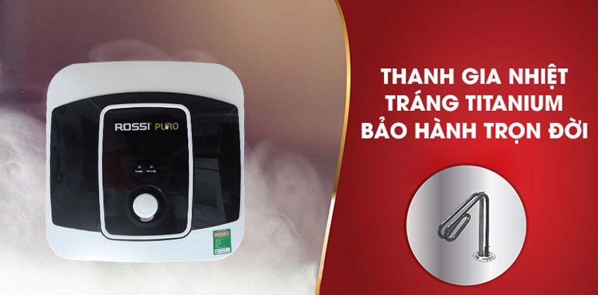 Bình Nóng Lạnh Rossi Puro 30 Lít Rpo 30SQ