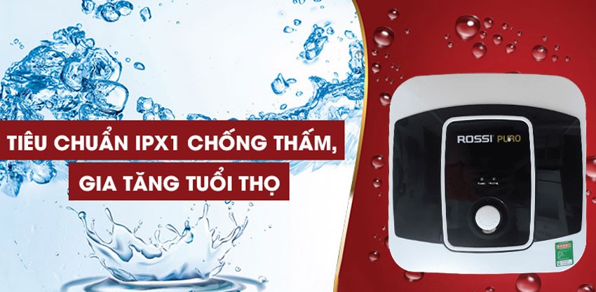 Bình Nóng Lạnh Rossi Puro 30 Lít Rpo 30SQ