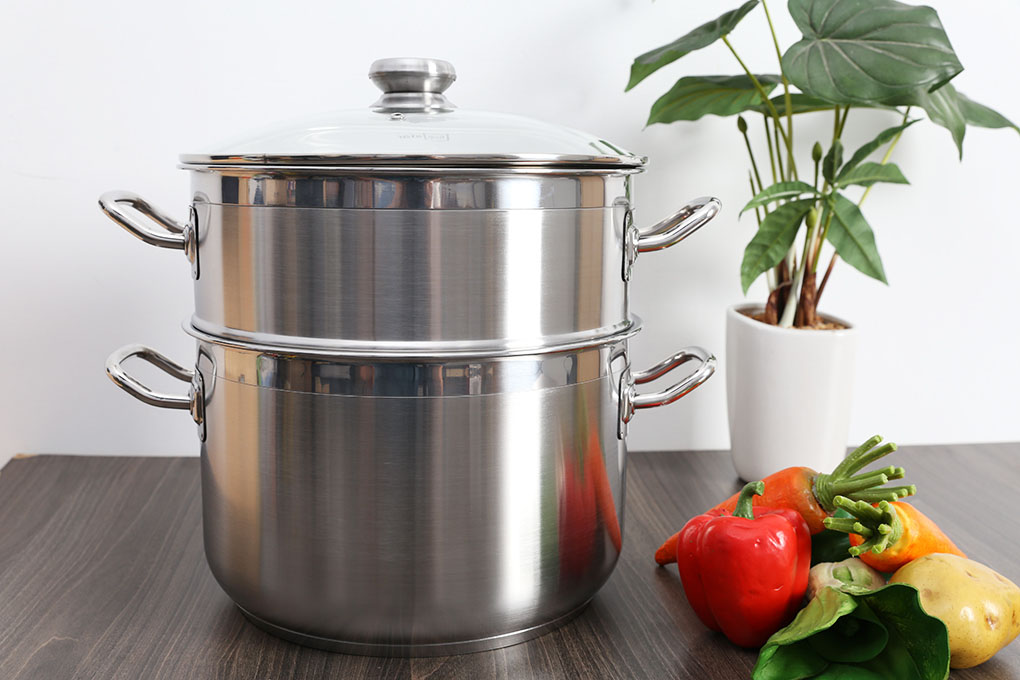 Bộ nồi xửng hấp Inox 3 đáy Fivestar 30cm dùng bếp từ 