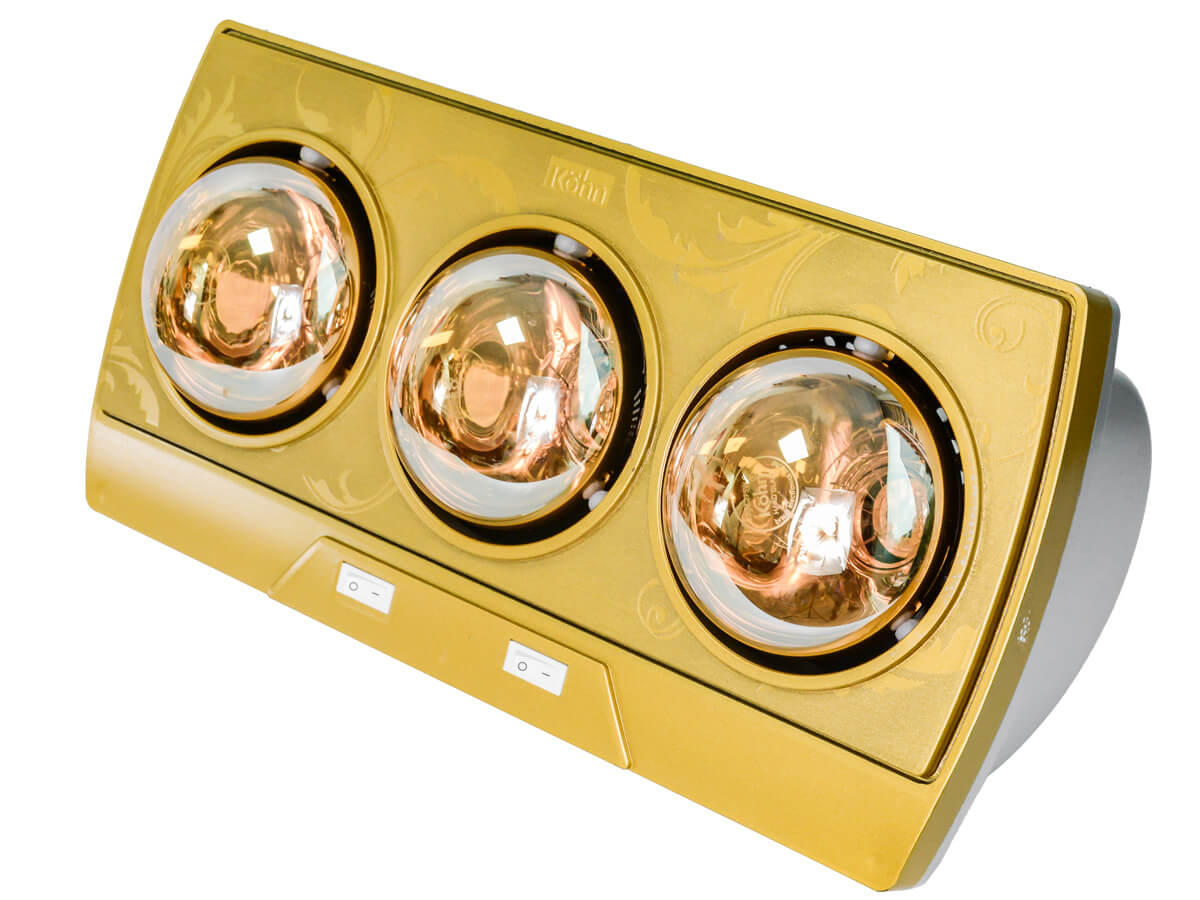 Thiết kế 3 bóng đèn hồng ngoại có công suất tối đa là 825W Thiết kế 3 bóng đèn hồng ngoại có công suất tối đa là 825W